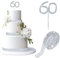 Wedding Anniversary Cake Topper Decorative Acrylic Rhinestone Diamond Ribbon for Cake Decoration for Birthday Party or Wedding Anniversary Party Supplies (60th Style)