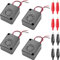 Youmile 4 pcs Black Mini Piezo Alarm Siren 12V DC 110dB Insurance AntiTheft HighDecibel Square Shell Active Buzzer Alarm with alligator clip for Car Safes