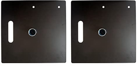 Trimming Shop 2 piastre di base (450 x 450 x 5 mm) per tubi e tende, per studio fotografico, supporto per sfondo fotografico per tubi e drappeggi