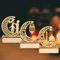 IWTBNOA Holz Eid Mubarak Tischdekoration, 3 Stück Ramadan Holz Lichter Dekoation, Mubarak Ramadan Led Diy Lampen, Ramadan Mond Nachtlicht für Zuhause, Büro, Ramadan Dekoration, Eid Mubarak Geschenke