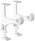 Pack de 2 Supports de Tringle à Rideaux sans Perçage ni Collage - Fixation sur Coffre de Volet Roulant Hauteur 14 à 24cm - pour Tringle à Rideaux D20-28mm - Colori Blanc - Qualité Française