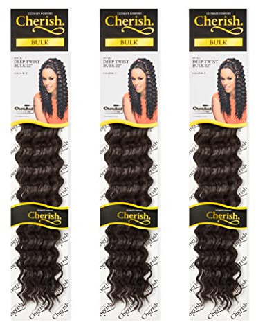 Cherish/Deep Twist Bulk 22'' / Crochet Hair Braids/Colour - 2 / Pack of 3