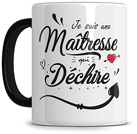 L'épicerie Chérie Mug Cadeau Maitresse d'école fin d'année - MAITRESSE qui déchire - Tasse maîtresse - Anniversaire maitresse - Céramique 330ml