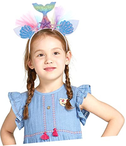 Gadpiparty 5st Meerjungfrau Haarband Meerjungfrauen-kopfbedeckungen Schale Haarband Meerjungfrau Kostüm Stirnband Meerjungfrau Horn Stirnband Für Kinderpartys Mädchen Cosplay Kleidung