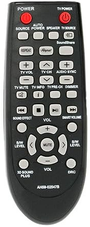 GHUST AH59-02547B Remote Control Replacement for Samsung AH59-02330A HWD350 HWD450 HWD550 HWD551 HWD570 AH59-02545A HWF750 HWF750/ZAZZ01 AH59-02546A HW450 HWE450 HWE450/ZAZZ01 HWF550 HWF750 Sound Bar