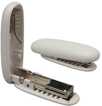 Tischhefter, Mini-Hefter, Standard-Hefter, tragbar, faltbar, Arbeitsspeicher, ein Finger, kein Aufwand, tragbar, für Büro, Schule (weiß)