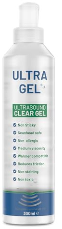 Electro Spyres Ultrasound Gel Clear | 300ml Bottle | Non-Allergic | Non-Staining | Reduces Friction | Viscous | Scan-Head Safe