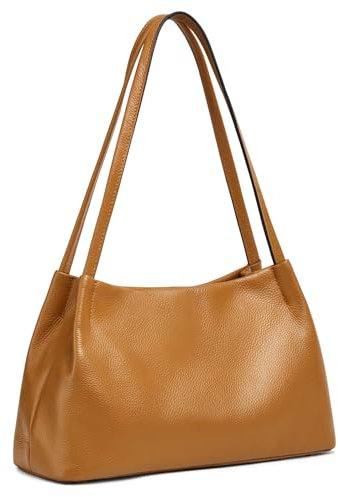 Kattee Leder-Geldbörsen und Handtaschen für Damen Weiche Hobo-Schultertaschen aus Echtem Leder Mit Magnetischem Druckknopfverschluss Oben
