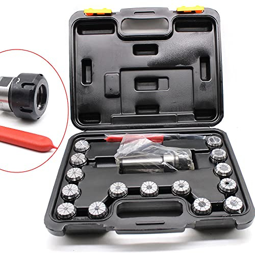 Spannzangen Spannfutter FüR FräSmaschinen Collet Chuck FräSer Satz Spannzangenfutter Aufnahme Set Industrie Spannzangensatz HochpräZiser CNC-FräSmaschinen Werkzeuge Mk3 M12 Er32 17Tlg 3Mm-20Mm