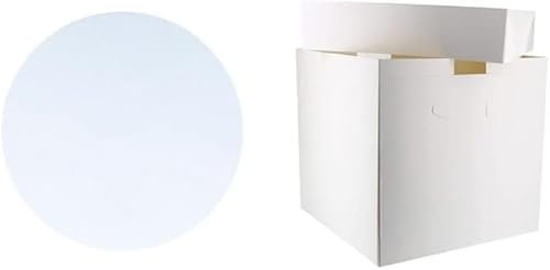 Art of cake* 6 inch White Masonite Cake Board and 6 inch White Cake Box