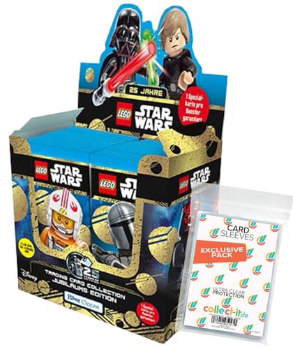Bundle mit Lego Star Wars - Serie 5 Trading Cards - 1 Display (36 Booster) + Exklusive Collect-it Hüllen