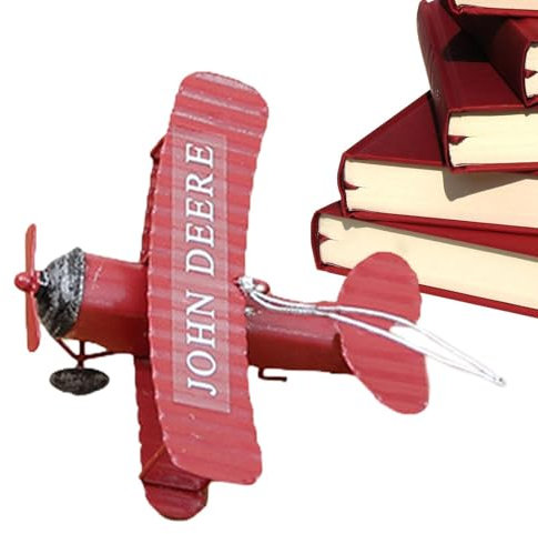 Vintage -Flugzeugmodell Aus Metall,Eisen-Retro-Flugzeug-Segelflugzeug-Doppeldecker-Anhänger-10 * 9 * 5 cm Kunsthandwerk Aus Schmiedeeisen, Dekorative Flugzeuge Aus Eisen Für Schreibtische, Gesch