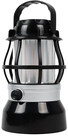 Leisurewize - Camping Lantern with Flame LED, AAA Battery Operated Portable LED Camping Lamp with Foldable Handle, Tent Lights, Awning Lights Outdoor Hanging Lamp for Emergency, Hiking, Camping, LW721