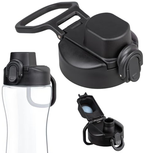 Replacement Lid Compatible with Cirkul Water Bottle Stainless Steel/Plastic 12oz 22oz 32oz 42oz Accessories Auto Flip Lid BPA-Free Replacement Cap No Leak Replacement Accessories