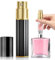 Traimber-seven Perfume Atomiser, 5ml Refillable Perfume Bottle, Mini Atomiser Spray Bottle, Leak-proof, Black Aluminium