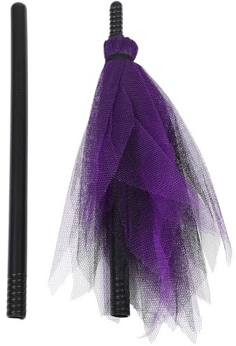 CLISPEED Hexenbesen für Halloween Kostüm Deko Requisite für Cosplay Halloween Dekoration Farbe Zufällig