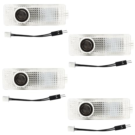 ERSDGG 4 proiettori LED per porte auto, illuminazione porta, illuminazione di benvenuto, illuminazione per porte auto, adatto per 1/2/3/4/5/6/7/X1/X2/X3/X4/X5/X6/X7/M/Z/GT