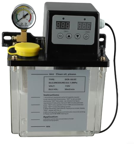 Lubricating Oil Pump, Automatic Alloy Gear Pump for CNC, 1 Unit Fully Automatic Lubrication Oiler for Lathe Machine(2L)