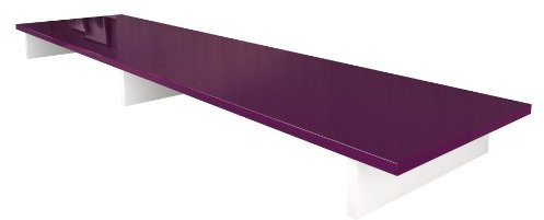 Vladon TV-Aufsatz Game, Made in Germany, Aufsatz für TV-Boards zur Erhöhung, Weiß matt/Brombeer Hochglanz (138,5 x 9,5 x 34,5 cm)