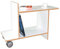 Tojo Freund | Beistelltisch mit Rollen | Designer Beistelltisch aus Holz | Weiß | Modernes Design | Kleiner Tisch für Wohnzimmer/Küche/Sofa/Couch oder Büro | 80 cm x 32 cm (L x T) | 58 cm Hoch