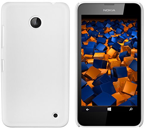mumbi Hartschale kompatibel mit Nokia Lumia 630 / 635 Handy Hard Case Handyhülle, weiss