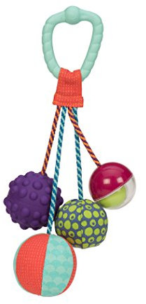 B. toys Baby Spielzeug 4 Bälle mit Beißring – Motorikspielzeug mit verschiedenen Bällen, Rassel, Formen und Geräusche – für Babys ab 3 Monaten