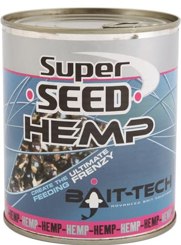 BAIT-TECH Super Saatgut Hanf, verzinnt, lose Futter, natürliches Karpfenangeln, 350 g