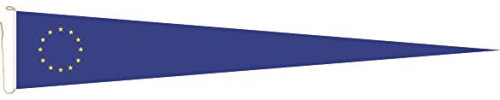 U24 Langwimpel Europa Fahne Flagge Wimpel 150 x 40 cm Premiumqualität