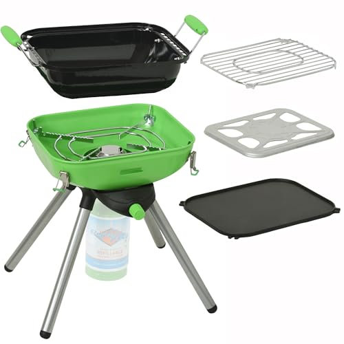 Flame King YSNVT-301 Multifunktions Tragbarer Propan BBQ Grill, Grün