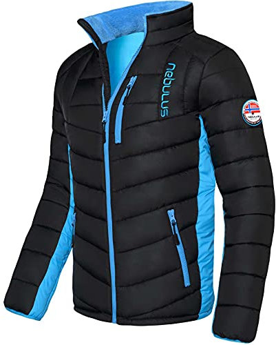 Nebulus Herren Jacke GRAFFITY, warme Outdoorjacke, praktische & vielseitige Übergangs- & Winterjacke, schwarz-malibu - XL