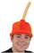 Jacobson Plunger Hat Plush Orange Velveteen Teen Adult