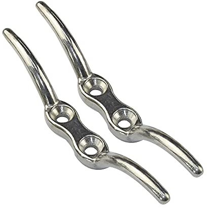 Ayunwei Seilklampen aus 316 Edelstahl, 15,1 cm, Flaggenmast Haken für Maritim, Boot und Heimdekoration