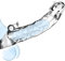 Defomy transparenter Penis Sleeve für Männer mit dual minivibrator, Penishülle mit Klitoris-Stimulation, Äderung und Eichel, Hodenmanschette, Erektionssteigerung zum Einsetzen, Verzögerung Ejakulation