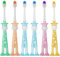 TACYKIBD Lot de 6 brosses à dents pour enfants, poils doux, avec ventouse pour le rangement, sans BPA, emballage indépendant pour filles et garçons âgés de 3 à 12 ans