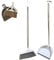 Roellgs Broom Dustpan Set Windproof Vertical Long Handle Broom Kit Dustpan Set Household Cleaning Sweeper with Desktop Mini Broom