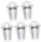 TOYANDONA 5 Sets Empty Mini Milk Tea Cup Toys in Bulk Home Decoration Model Accessories DIY Key Chain Pendant Mini Cup Decor DIY Earring Resin Miniature Cups with Lids Tiny Toy Key Chain Kit