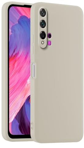 HULLIN Bunte Silikon Handyhülle, Passend für Huawei Nova 5T / Honor 20 (6.26) - Altweiß