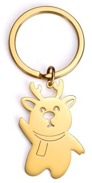 LIKGREAT Weihnachts-Schlüsselanhänger, Weihnachtsschmuck, Schneemann, Elch, Weihnachtsdekoration, Schlüsselanhänger, Zubehör, Geschenk für Männer und Frauen, Elk-g, generic