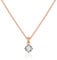 Philip Jones Rose Gold Plated Solitaire Necklace Created with Zircondia® Crystals