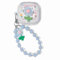 Blue Flower Clear Pattern Earbuds Case for Samsung Galaxy Buds FE 2023, Shock-Absorbing Case Cover Accessories with Pendant Case