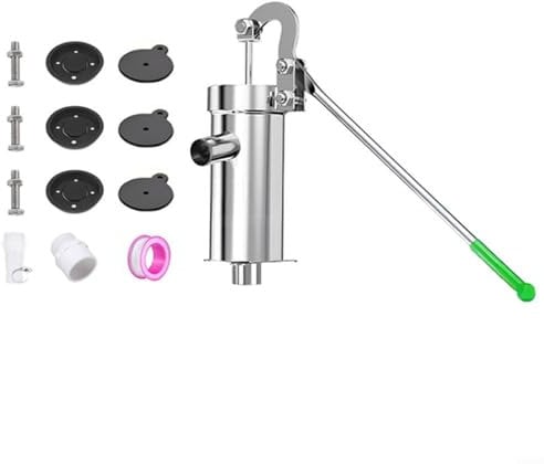 SMZhomeone Schwengelpumpe Edelstahl Wasserbrunnen Handpumpe Effiziente Wasserentnahme Altmodische Manuelle Wasserpumpe Handwasserpumpe(pump)