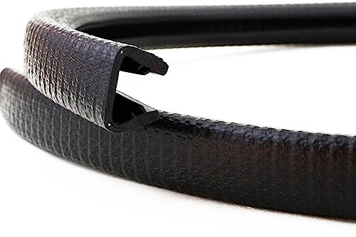 EUTRAS [5 m] Kantenschutz 9-12 mm schwarz – hält ohne Kleber – perfekt für Bleche und Arbeitsschutz – schützt und entschärft Kanten – beste Industriequalität Made in Germany