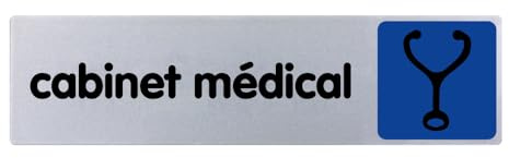 Plaquette de porte Cabinet medical - couleur 170x45mm - 4032665