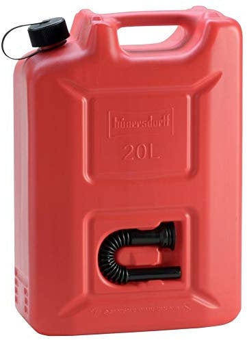 Hünersdorff 802060 Bidon de Carburant Profi 20l pour Essence, Diesel et Autres Produits Dangereux, Homologation Un, Made in Germany, Production certifiée TÜV, Rouge