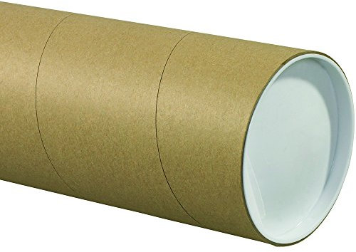 BOX USA BP5030KHD - Tubi per posta, 12,7 x 76,2 cm, Kraft (confezione da 15)