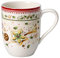 Villeroy & Boch Winter Bakery Delight Mug à café Étoile filante, 370 ml, Porcelaine Premium, Blanc/Rouge/Beige