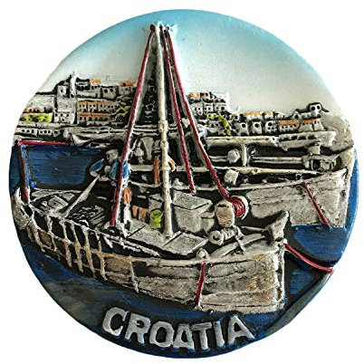 Kroatien 3D-Kühlschrankmagnet, Reiseaufkleber, Souvenirs, Kunstharz, Kühlschrankmagnet, Heim- und Küchendekoration