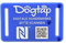 Dogtap Light Big, digitale Hundemarke für mittlere bis große Hunde, mit NFC-Chip und QR Code für Kontaktdaten und Steckbrief, aus Silikon, wasserfest, flexibel, 67 x 40 mm