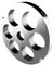Wolfcut Disque perforé en inox avec 2 rainures - Taille 10 et 12 - 18 mm - Pour hachoir à viande Reber type N.12EL9501 N, Alexanderwerk, Bartscher FW80,12SQO