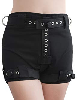 Straitjacketshop - Schwarze Windel Shorts mit Segufix-Schloss und Schlüssel, Windelentfernung unmöglich, für Erwachsene mit Inkontinenz, Größe XXL, 1 Stück